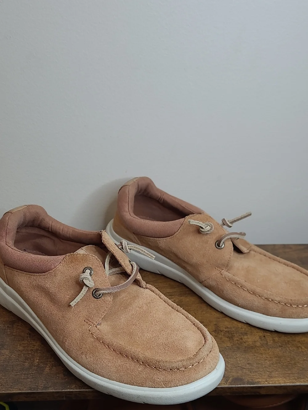 Sperry Top-Sider Tan Captains Mock Suede Boat Shoes size 8